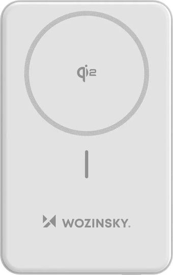 Wozinsky WLWP-10KA0Y3WS Power Bank 10000mAh 22.5W με Θύρα USB-A και Θύρα USB-C Power Delivery Λευκό