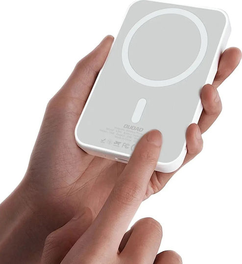 Dudao K26 MagSafe Power Bank 10000mAh 20W με Θύρα USB-A και Θύρα USB-C Power Delivery Λευκό