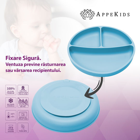 AppeKids Feeding Set made of Silicone Turquoise 5pcs