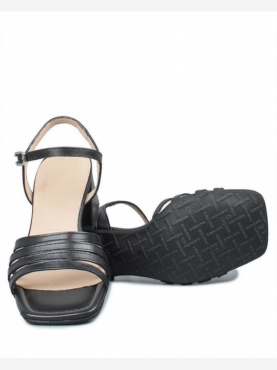 Leather Sandals Black