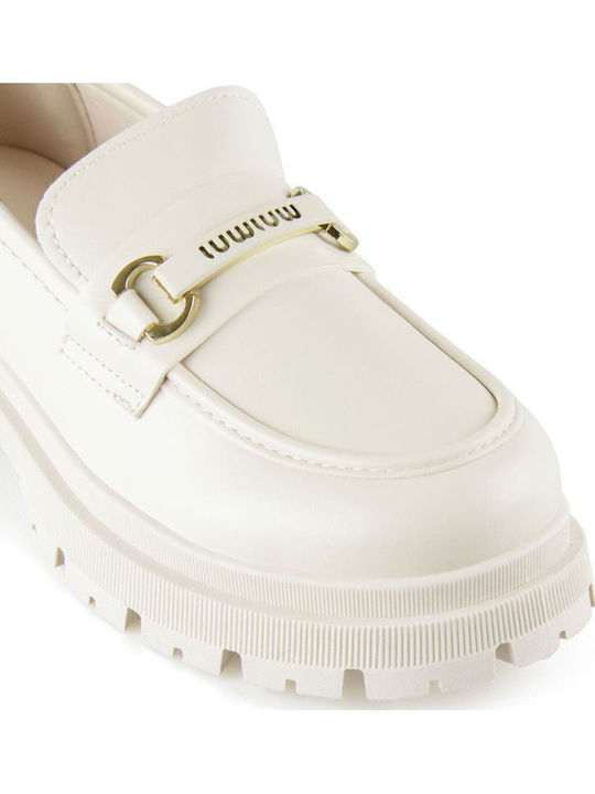 Дамски Loafers в Бежов Цвят moc-JRX-190 (crm)