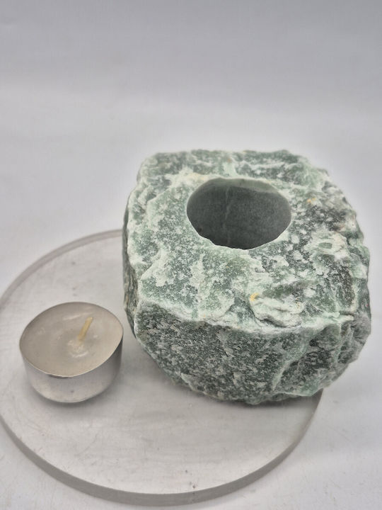 Suport pentru lumânare tealight din Palatul de Cristal Aventurin Verde Brut