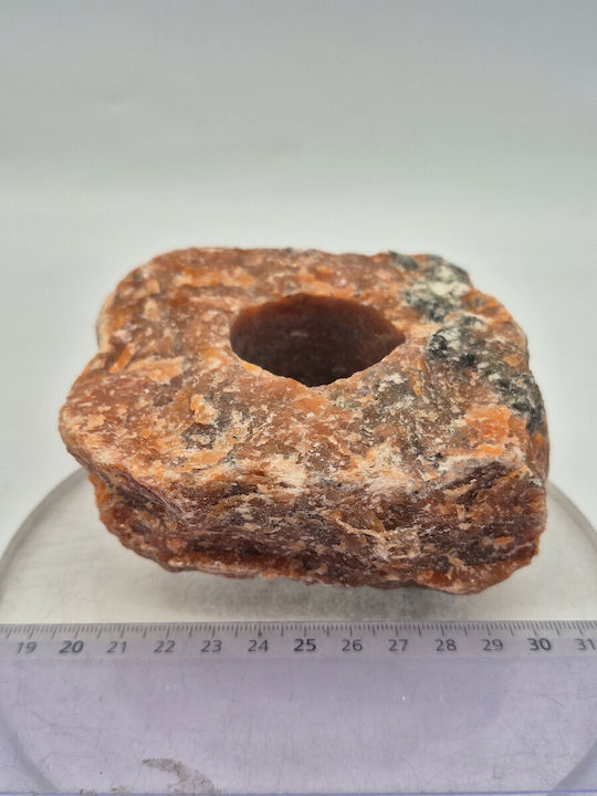 Suport pentru lumânări Tealight din calcit portocaliu Crystal Palace