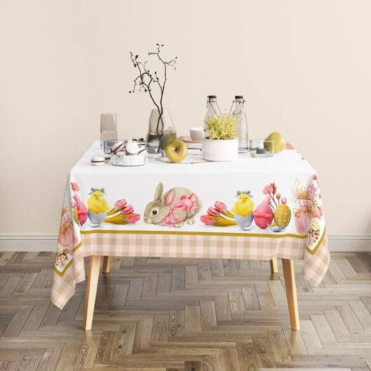 Easter Tablecloth 100% Cotton 140x180cm Club Cotton Price