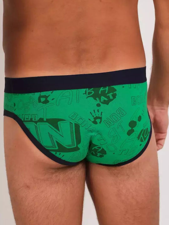 Men's Boxer Green with Patterns