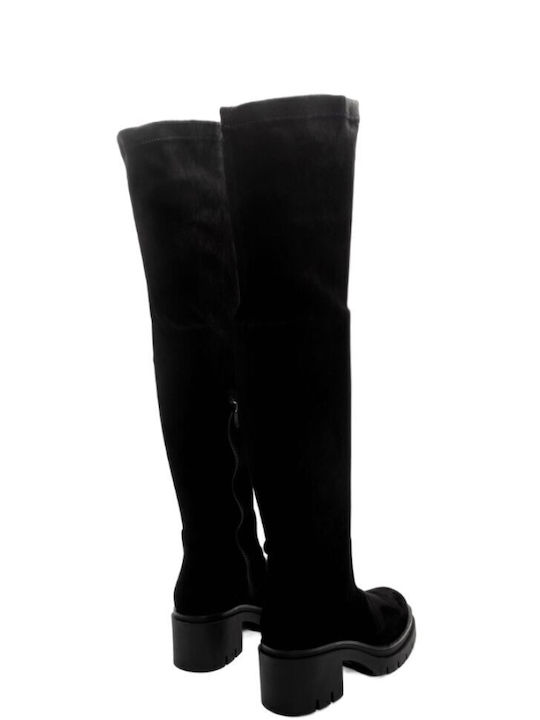 Damenstiefel Über dem Knie Schwarz