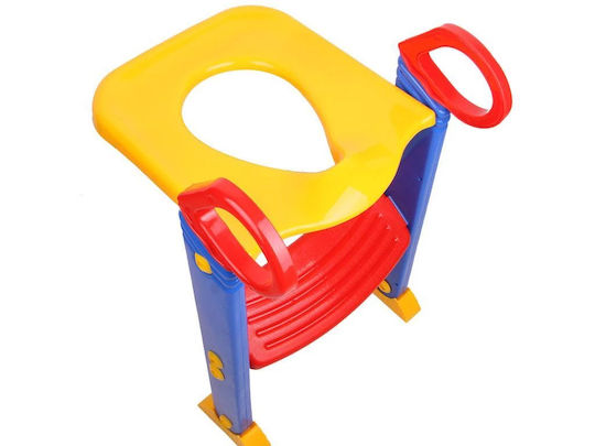 ACP Toddler Toilet Seat with Footrest & Handles Multicolour
