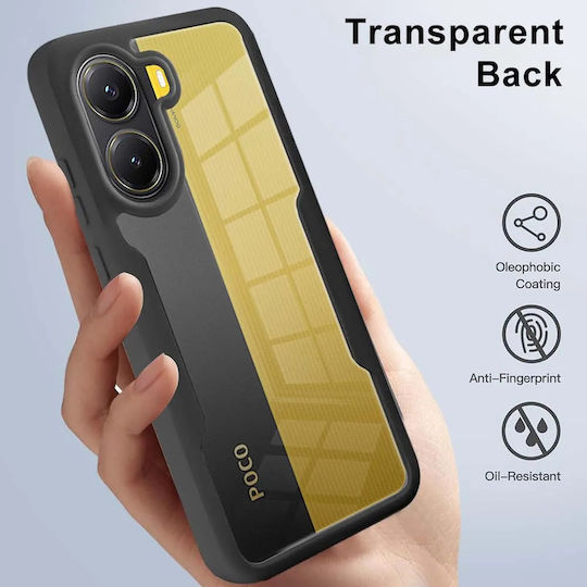 Techsuit ColorVerse 360 Vollschutz Silikon Schwarz Handyhülle für Poco X7 Pro