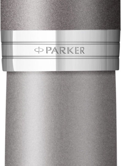Parker Parker Füllfederhalter Set Mittel Graue aus Messing mit Blauer Tintenfarbe