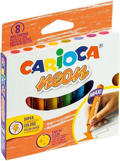 Carioca Maxi Neon Set de creioane colorate cu 8 culori