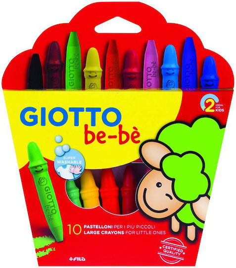 Giotto Bebe Σετ Κηρομπογιές με 10 Χρώματα