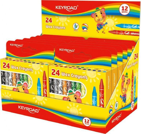 Keyroad Σετ Κηρομπογιές με 24 Χρώματα