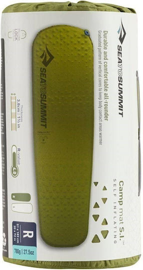 Sea to Summit Self Inflating Regular Green Self-Inflating Single Camping Sleeping Mat 75x Thickness 3.8cm in Green color