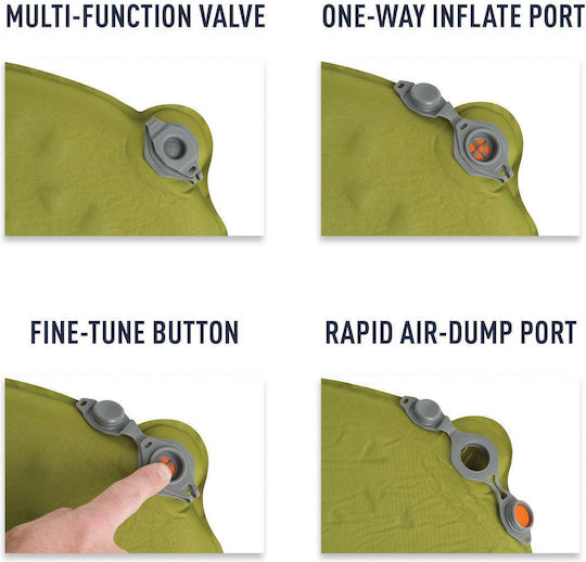Sea to Summit Self-Inflating Single Camping Sleeping Mat 198x64cm Thickness 3.8cm in Green color