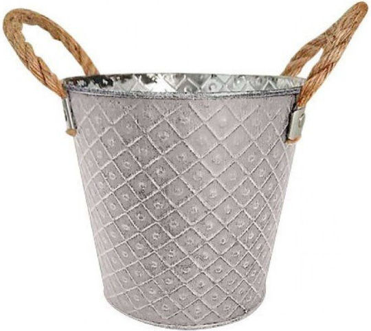 TnS Plant Pot Metal White