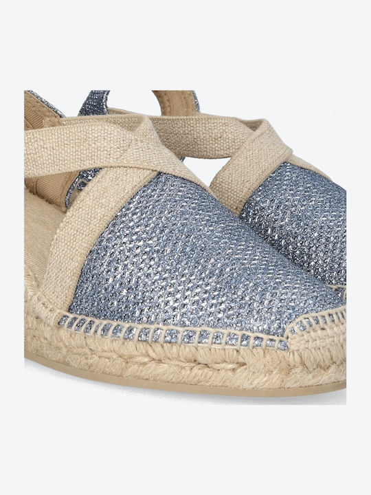 Triton Damenplattformen im Espadrilles-Stil Hellblau
