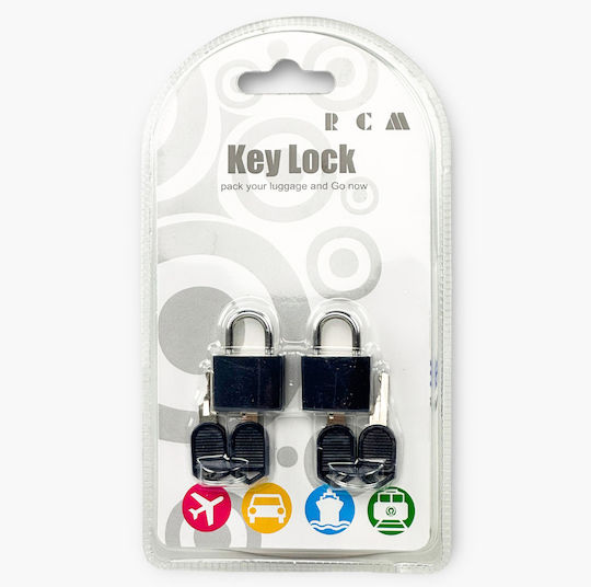 RCM Kunststoff Vorhängeschloss Messing mit Schlüssel 25mm Blue 1Stück