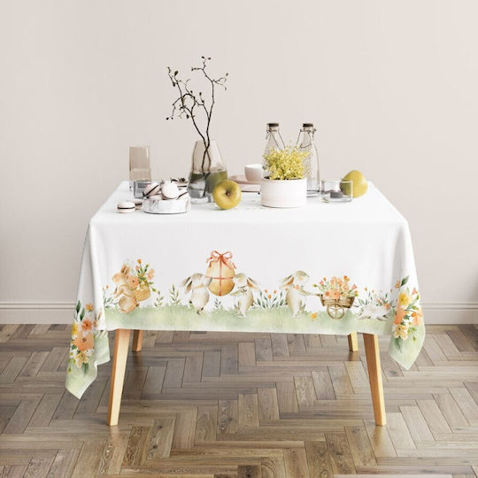 Easter Tablecloth 100% Cotton 140x220cm Club Cotton Londy