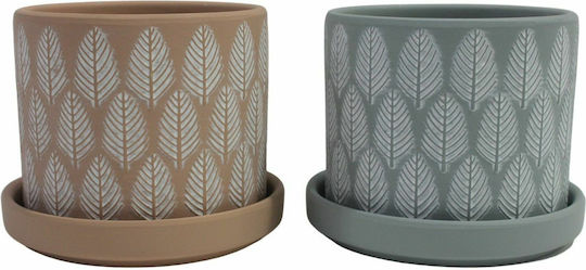 Viosarp Viosarp Keramik Mehrfarbige Pflanzentöpfe 17x17x15cm 3 Stücke Nr20225