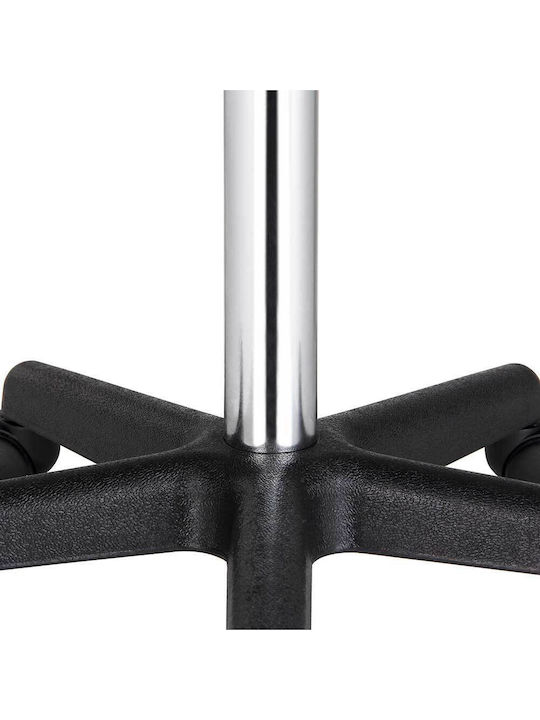 Office Desk Stool with Backrest Black 55x55x92cm