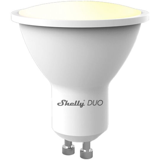 Shelly Smart Λάμπα Duo LED 5W για Ντουί GU10 και Σχήμα A60 Ρυθμιζόμενο Λευκό 450lm Dimmable