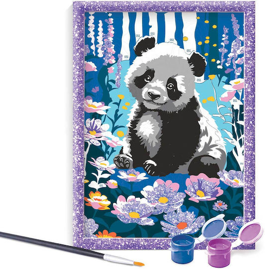 HappiHobbi Painting Paint & Frame Paint by Numbers Dreamy Panda for Children 9+ years old Years