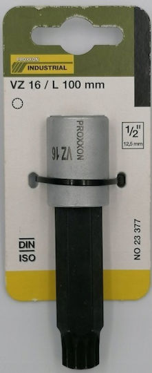 Proxxon Cheie tubulară cu Vârf Spline și Patrat de Prindere 1/2'' 1buc