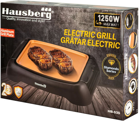 Hausberg Tabletop Electric Grill 2000W 40cmx30cmcm