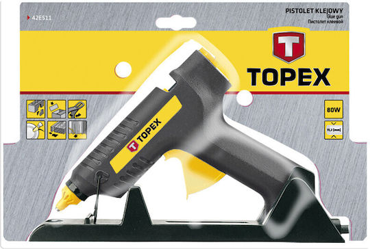 Topex 42E511 Pistol de lipit cu adeziv pentru tije de silicon 11mm
