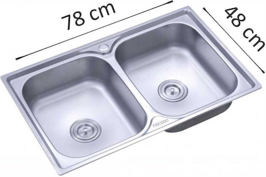 Freddo Ένθετος Inox Μ78xΠ48cm Ασημί Freddo Ένθετος Inox Μ78xΠ48cm Ασημί