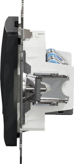 Schneider Electric Διπλή Πρίζα Δικτύου RJ45 χωρίς Πλαίσιο σε Μαύρο Χρώμα SDD114462S