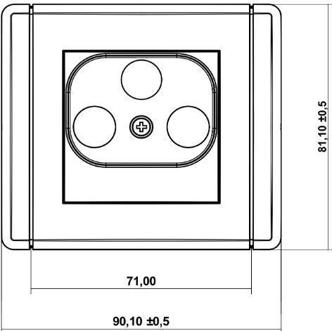 Karlik Einzeln Externe Netzsteckdose RJ45 in Weiß Farbe FGK-1