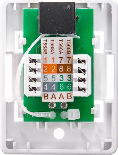Netrack Single Network Socket RJ45 with Frame Type Cat6 in Transparent Color 106-20