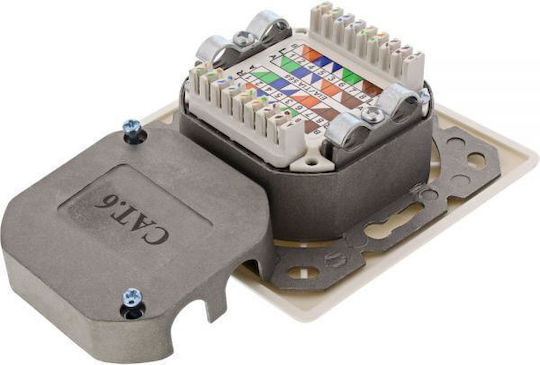InLine Διπλή Εξωτερική Πρίζα Δικτύου RJ45 Τύπου Cat6 σε Λευκό Χρώμα 75602K