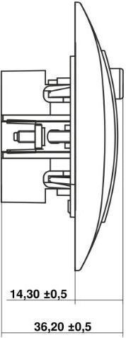 Karlik Einzel Netzsteckdosenmechanismus RJ45 in Weiß Farbe LGK-1