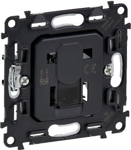 Legrand Valena Μονή Πρίζα Δικτύου RJ45 χωρίς Πλαίσιο Τύπου Cat5 σε Μαύρο Χρώμα 753040