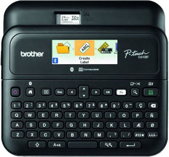 Brother P-touch Ετικετογράφος Χειρός σε Μαύρο Χρώμα