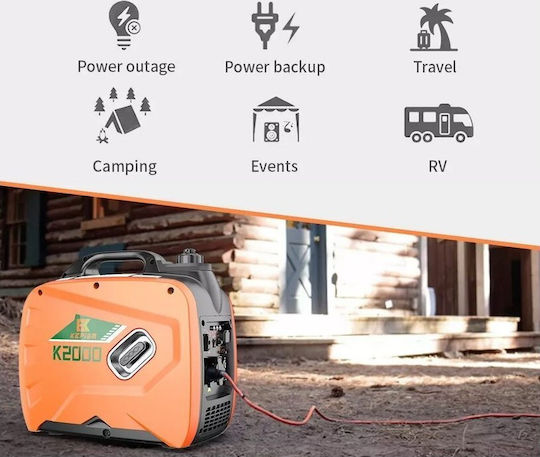 Kepism K2000 Silent Generator Suitcase Gasoline Four-stroke with Maximum Power 2.5kVA