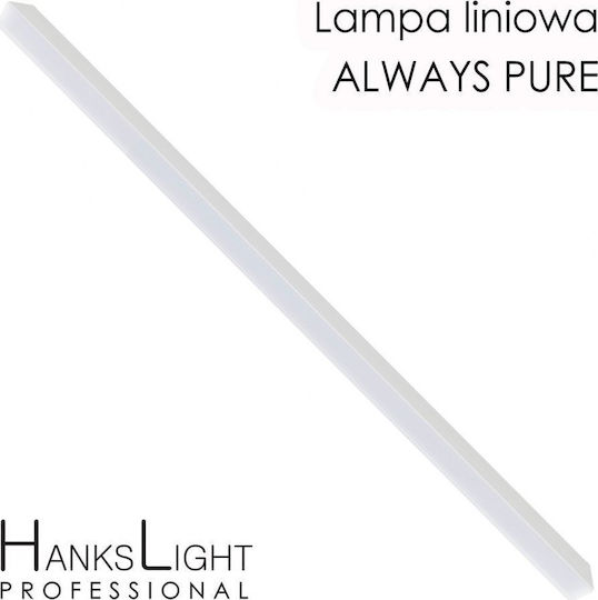 Hankslight Commercial Linear LED Ceiling Light 36W Natural White 120cm