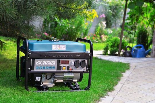 Könner & Söhnen Three-phase Generator Gasoline Four-stroke with Handle and Maximum Power 5kVA