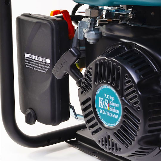 Könner & Söhnen KS7000 Generator Gasoline Four-stroke with Handle and Maximum Power 6.25kVA