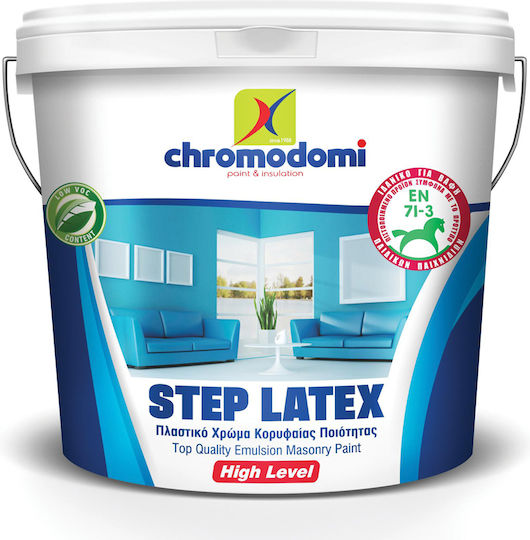 Χρωμοδομή Step Latex Πλαστικό Χρώμα για Εσωτερική Χρήση 3lt