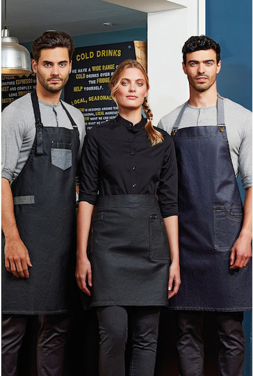 Premier Ποδιά Barista / Bartender Ολόσωμη Μαύρη