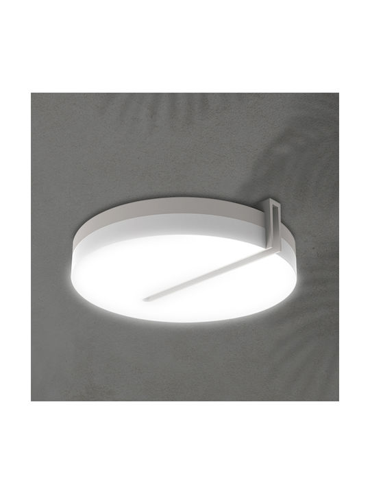 Eurolamp Плафониера за Външен Таван с Вградено LED в Бял Цвят 145-20080
