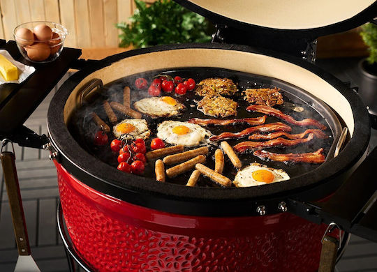 Kamado Joe Плоча за Печене Двулицево с Чугун Гладка & Ребриста Повърхност