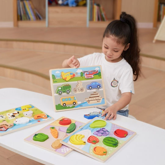 Ξύλινο Παιδικό Puzzle Σφηνώματα 7pcs Viga Toys