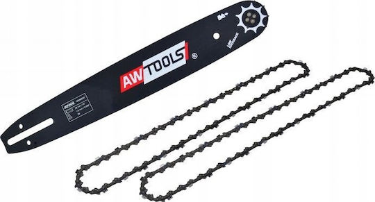 Awtools Guide Rail Plus 2 Chainsaw Blades 37.5cm 64 .325" Husqvarna Black Line