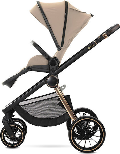 Lorelli Bianca Adjustable 3 in 1 Baby Stroller Suitable for Newborn Beige