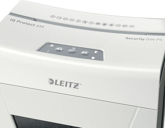 Leitz Distrugător de Documente Iq Protect 6 P5 Micro Cut 6 Foi cu Coș 18lt