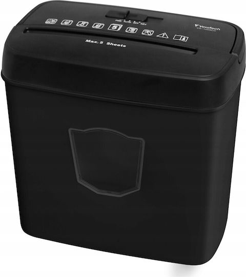 Shredder Καταστροφέας Εγγράφων 5 Φύλλων με Κάδο 12.5lt